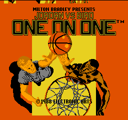 Jordan vs Bird - One On One (USA) Title Screen